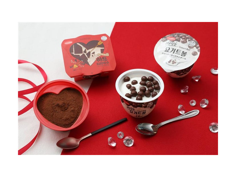 ハートティラミス、クリーミーヨーグルトボール（提供写真）