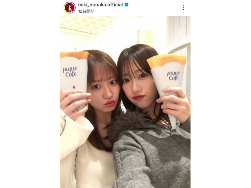 モー娘。野中美希、前田こころと仲良くカフェ初め！「おふたりとも美しい」「可愛すぎる!!!」の声