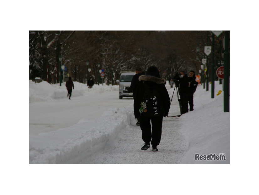 北海道大学試験場（札幌キャンパス）2026年1月17日 共通テスト1日目のようす