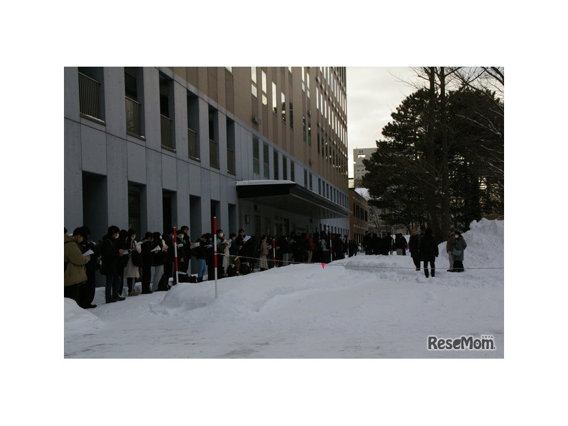 北海道大学試験場（札幌キャンパス）2026年1月17日 共通テスト1日目のようす