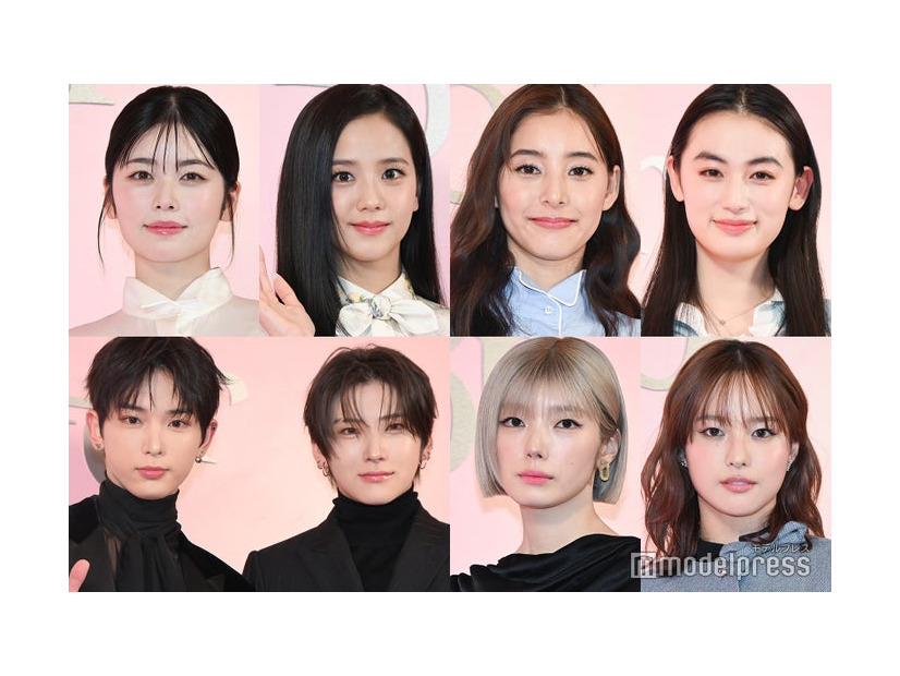 （上段）小芝風花、ジス、新木優子、八木莉可子（下段）HARUA、YUMA、藤吉夏鈴、JURIA（C）モデルプレス