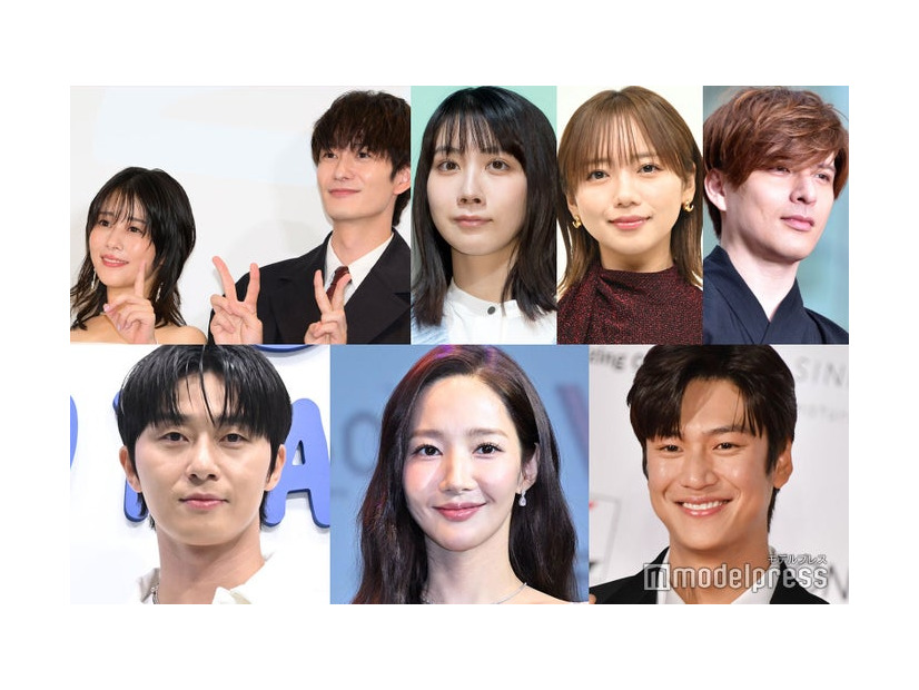 （上段左から）高畑充希、岡田将生、松本穂香、齊藤京子、城田優（下段左から）パク・ソジュン、パク・ミニョン、ナ・イヌ（C）モデルプレス