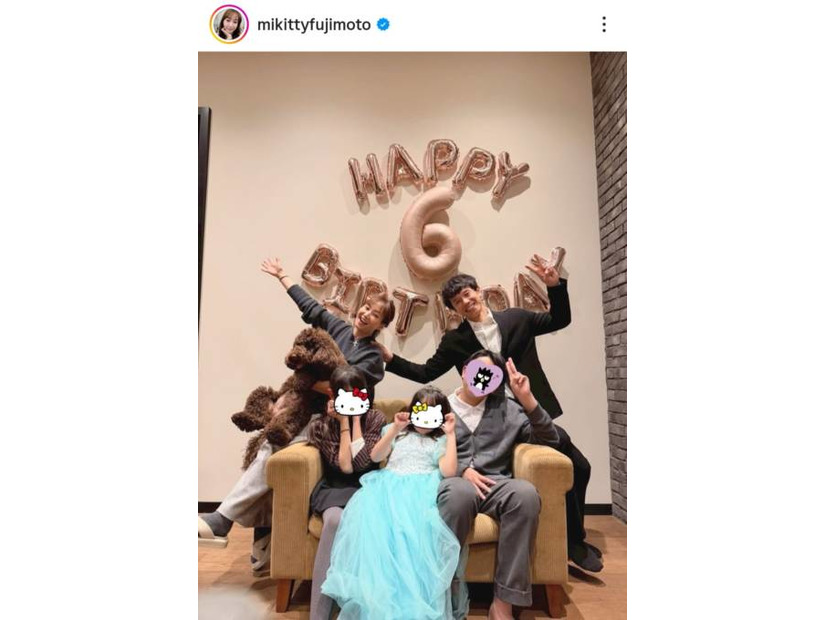 藤本美貴、次女が6歳に！家族集合お祝いSHOTに反響「成長してるね！」「シルエットがちっちゃいミキティ」