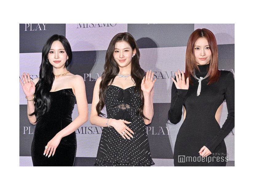 「MISAMO 1st Listening Party 『PLAY』」に出席したMISAMO（左から）ミナ、サナ、モモ（C）モデルプレス
