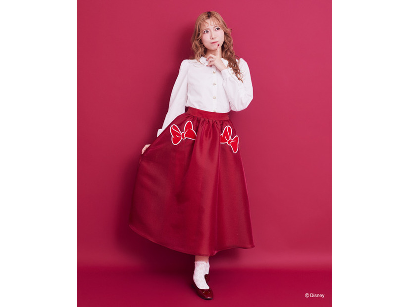 ミニー／リボンギャザースカート（Red）￥13,500