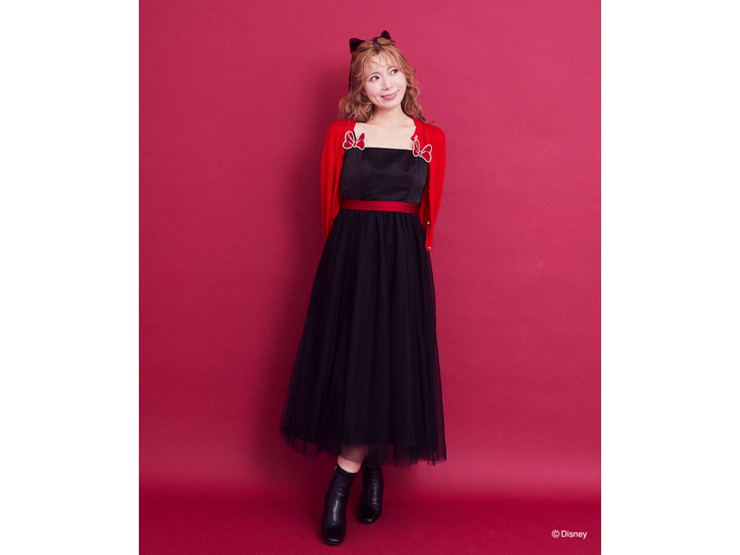 ミニー／リボンキャミワンピース（Black）￥14,500