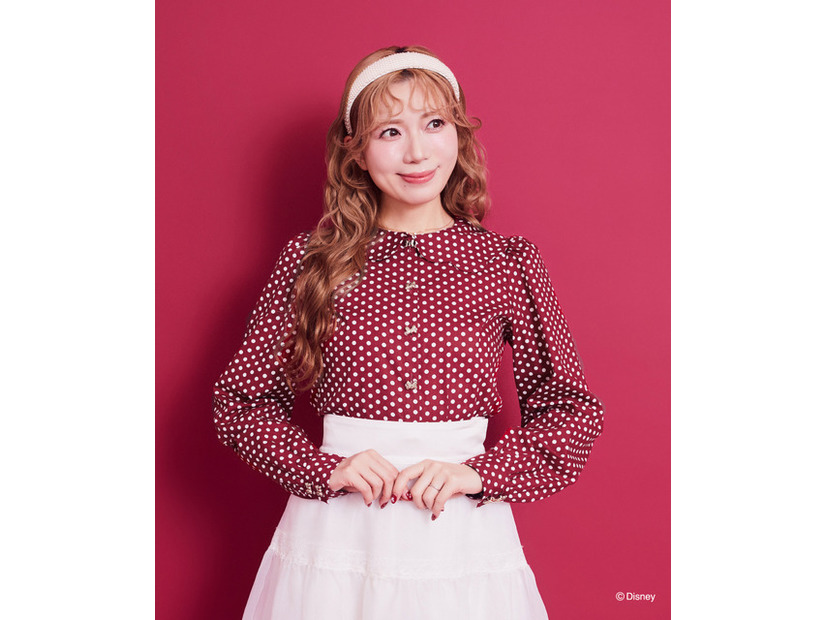 ミニー／リボンボタンブラウス（Dot Red）￥12,500