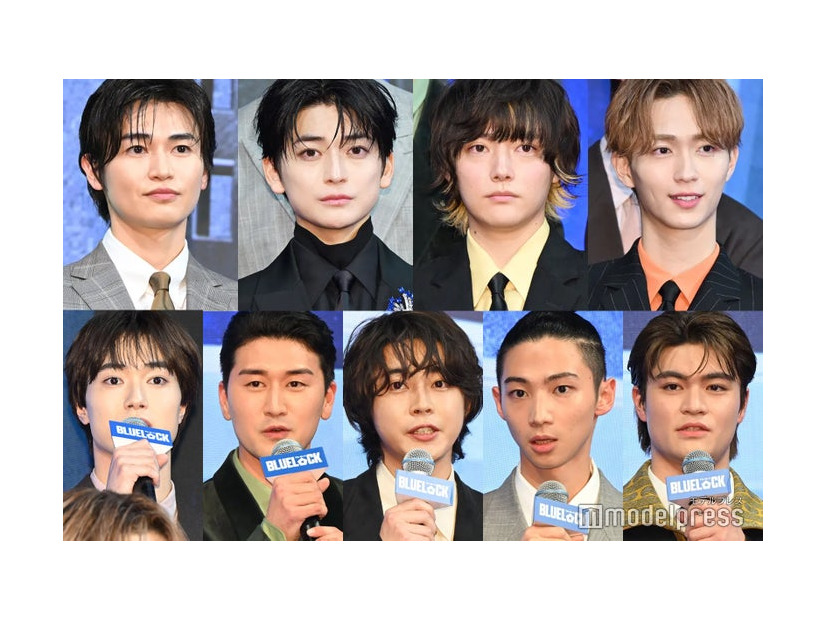 （上段左から）西垣匠、高橋文哉、櫻井海音、野村康太（下段左から）櫻井佑樹、岩永丞威、倉悠貴、橘優輝、石川雷蔵（C）モデルプレス