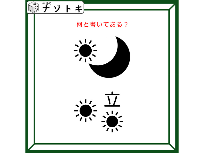クイズです！「この図は、何と書いてある？」イラストの位置がポイントです【難易度LV２・甘口】