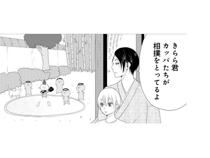 カッパ達が相撲をとっている！ 相手はねこまた!! どっちが勝つかな!?【ウチの百鬼夜行 #５】