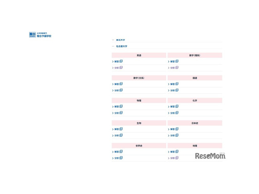2026年度 駿台入試解答速報：名古屋大学