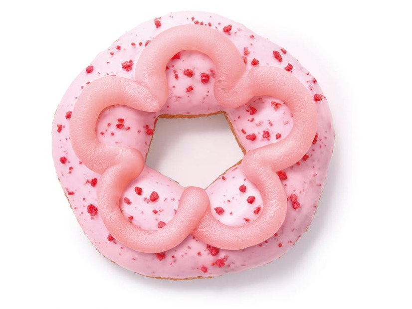 桜もちっとドーナツ 咲くいちごみるく（提供写真）