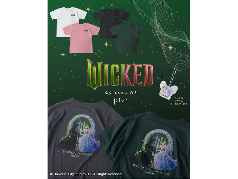 アクリルキーホルダー付 WICKEDコラボTシャツ (Q11125)