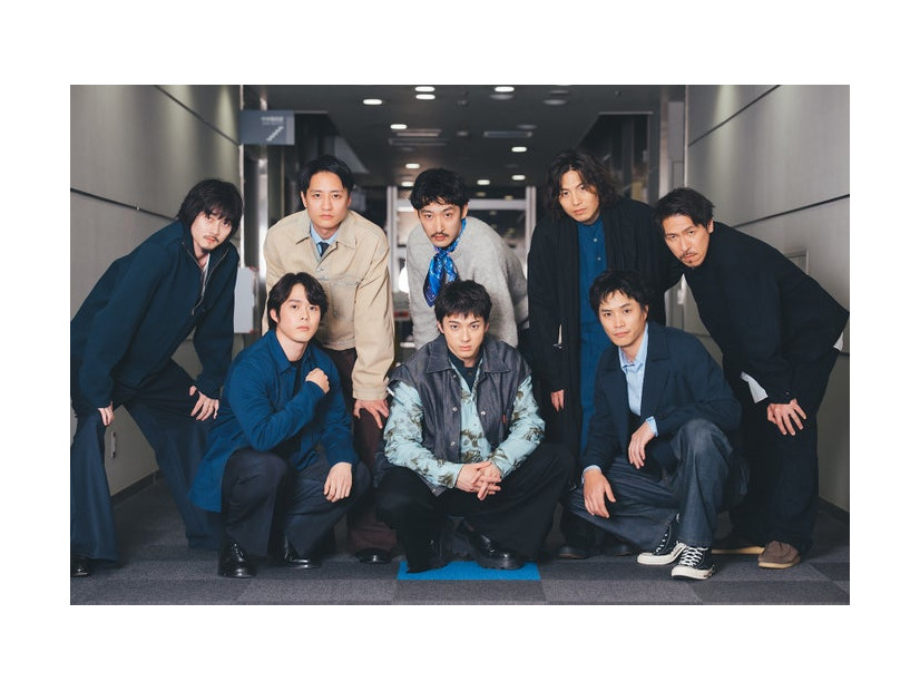 （後列左から）栁俊太郎、藤原季節、上杉柊平、宮崎秋人、岩永ひひお（前列左から）細田佳央太、山田裕貴、鈴木伸之（C）THE SEVEN／撮影：ENO