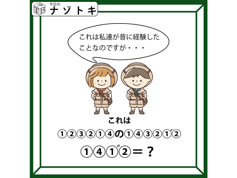 クイズです！「昔、経験したことなのですが……」このイラストから言葉を導きましょう【難易度LV３.・中辛】