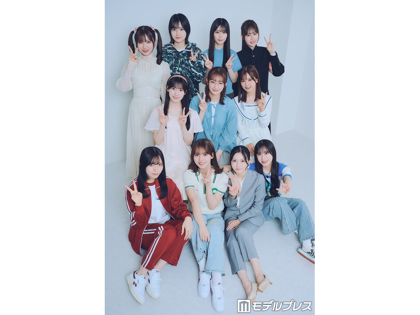 櫻坂46三期生／（上段）小田倉麗奈、的野美青、山下瞳月、向井純葉（中段）石森璃花、小島凪紗、遠藤理子（下段）村山美羽、中嶋優月、谷口愛季、村井優（C）モデルプレス