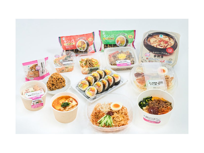 ファミリーマート「韓国本格グルメ」ラインナップ（提供写真）