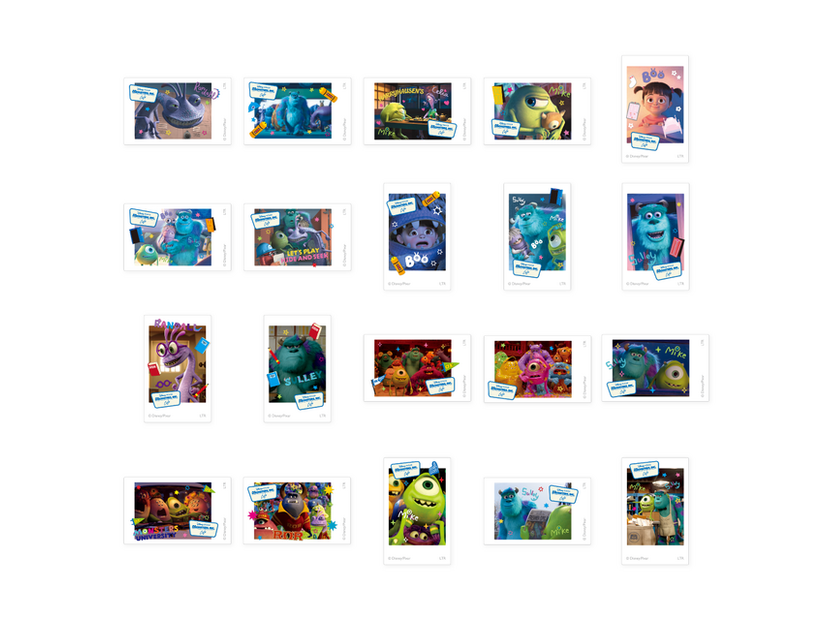 ステッカー（ランダム20種）　　税込605円「モンスターズ・インク」OH MY CAFE(C)Disney/Pixar