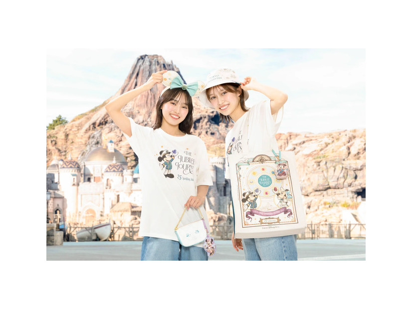 カチューシャ、Tシャツ　東京ディズニーシー25周年“スパークリング・ジュビリー”©Disney ©Disney/Pixar