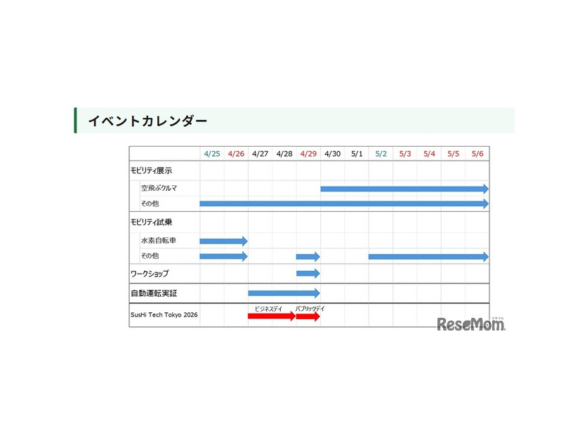 イベントカレンダー
