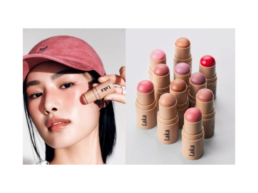 Laka、UVケアとツヤ発色を叶える「サンシールドグローイーチーク」発売