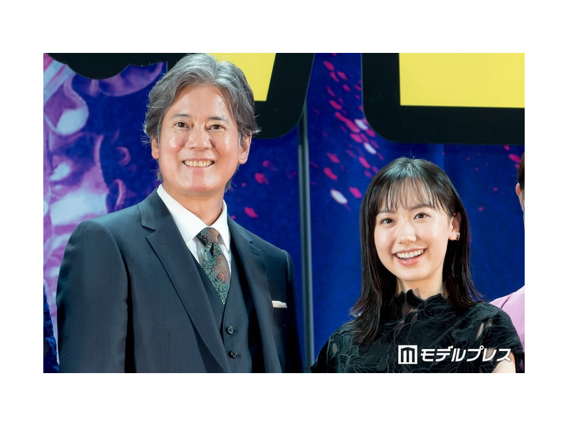 映画「ミステリー・アリーナ」完成披露試写会に出席した唐沢寿明、芦田愛菜（C）モデルプレス