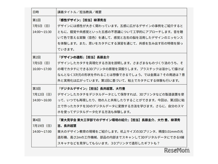 東大メタバース工学部「デザイン×工学 ワークショップ2026s」