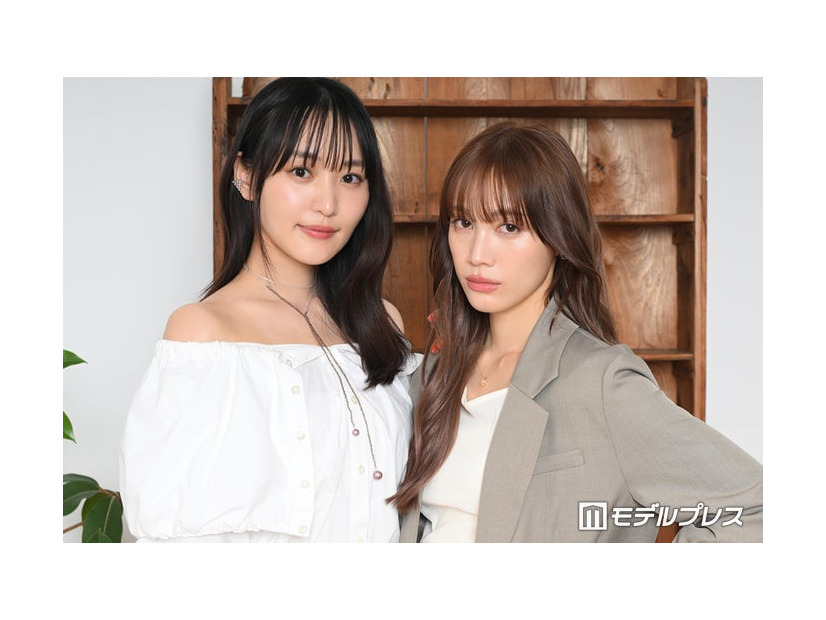 モデルプレスのインタビューに応じた菅井友香、中村ゆりか（C）モデルプレス