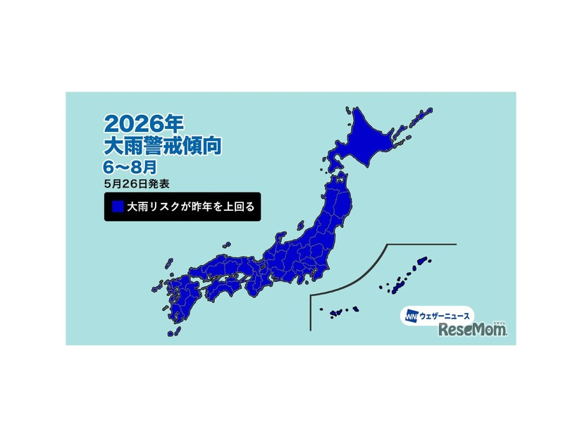 2026年大雨警戒傾向