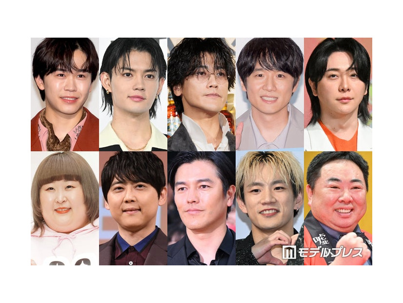 （上段左から）鈴木福、佐野勇斗、赤西仁、風間俊介、大森元貴（下段左から）（C）塚地武雅、梶裕貴、要潤、浦川翔平、かなでモデルプレス