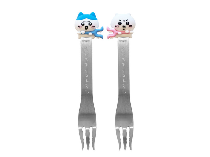 ちいかわレストランオリジナルグッズさすまた風フォーク 全2種　ハチワレ・ちいかわ\1,540（税込）