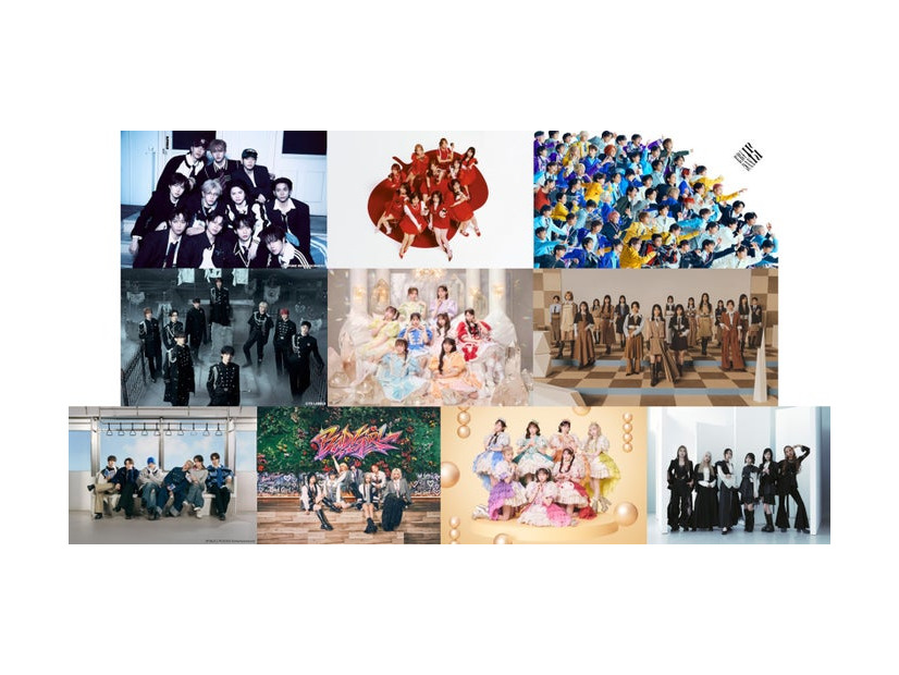（上段左から）INI、＝LOVE、EBiDAN（中段左から）&TEAM、CUTIE STREET、櫻坂46（下段左から）TWS、HANA、FRUITS ZIPPER、Little Glee Monster「音楽の日2026」第1弾出演アーティスト（C）TBS
