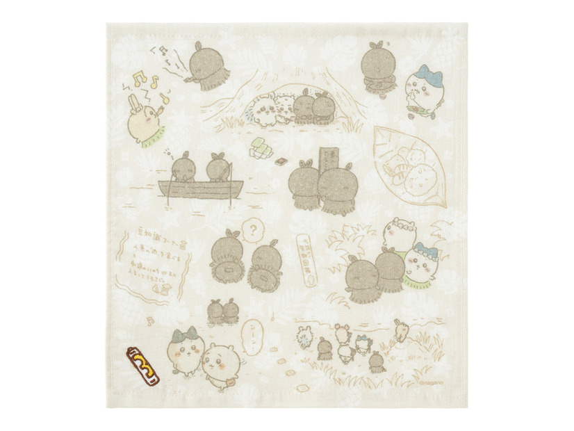 刺繍入りガーゼハンカチ　各880円