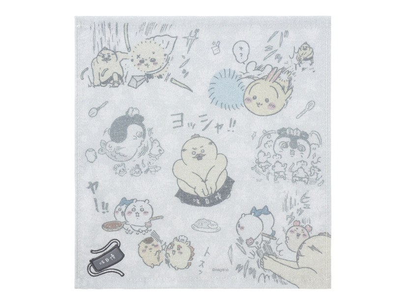 刺繍入りガーゼハンカチ　各880円
