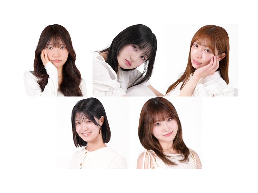 「ミス慶應コンテスト2026」ファイナリスト／上段左から：キム イェリムさん、篠川桃音さん、小林楓さん／下段左から：岡本もあさん、荒井莉紗子さん（提供画像）