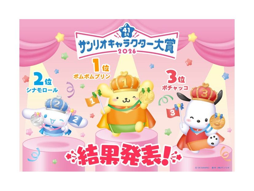 「2026年サンリオキャラクター大賞」結果発表（C）2026 SANRIO CO., LTD. CHOCOLATE 著作株式会社サンリオ