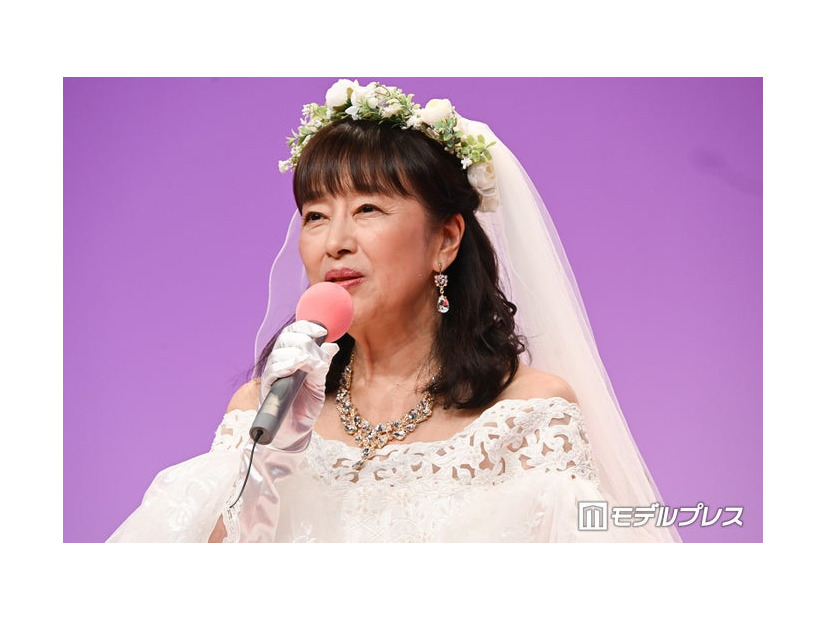 「夫婦と16歳～狂気の隣人～」記者会見に出席したかたせ梨乃（C）モデルプレス