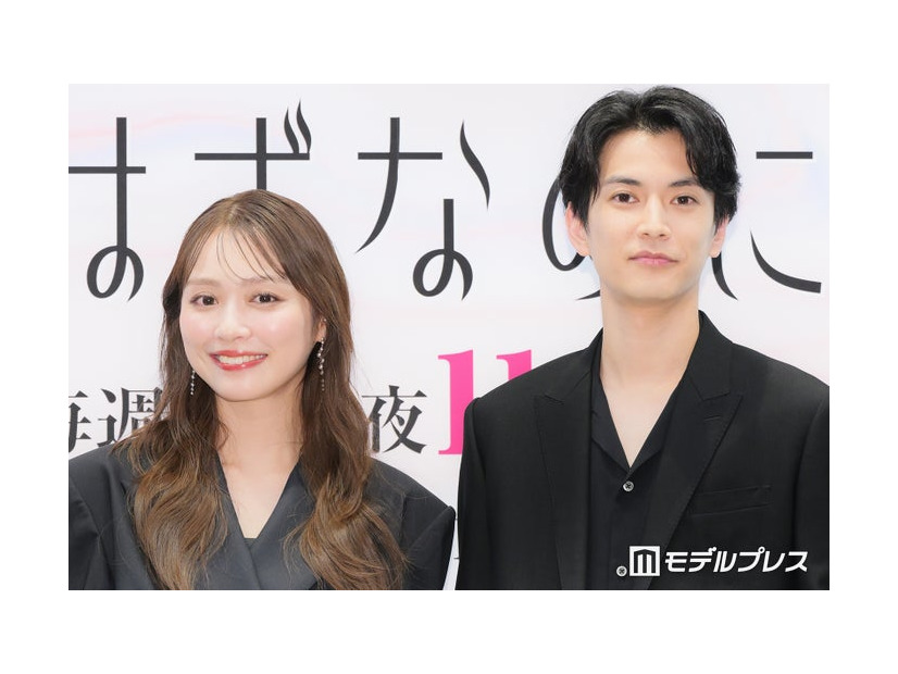 「夫を殺したはずなのに」記者会見に登場した内田理央、渡邊圭祐（C）モデルプレス