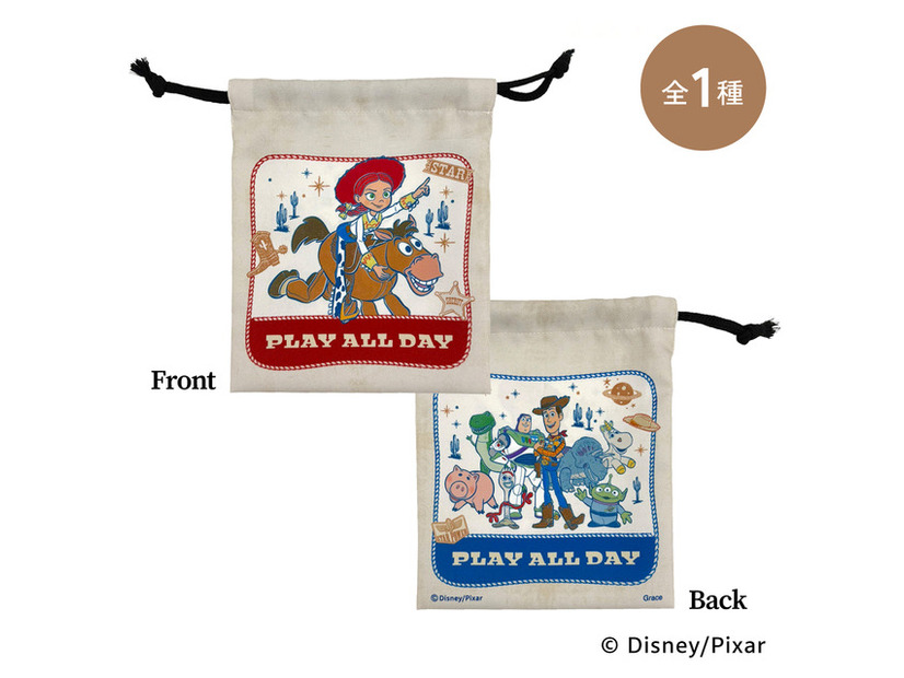 きんちゃくポーチ（1種）「TOY STORY ー PLAYFUL JOURNEY COLLECTION」©Disney / Pixar