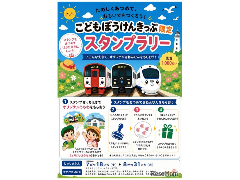 こどもぼうけんきっぷ限定スタンプラリー