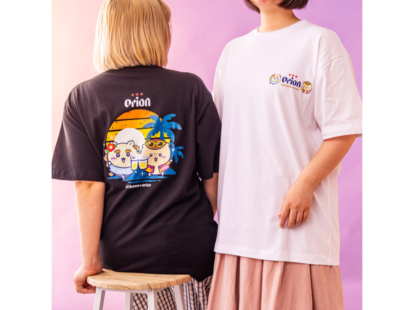 「ちいかわ×オリオンビール」デザインTシャツ／©Orion ©nagano ©nagano / chiikawa committee