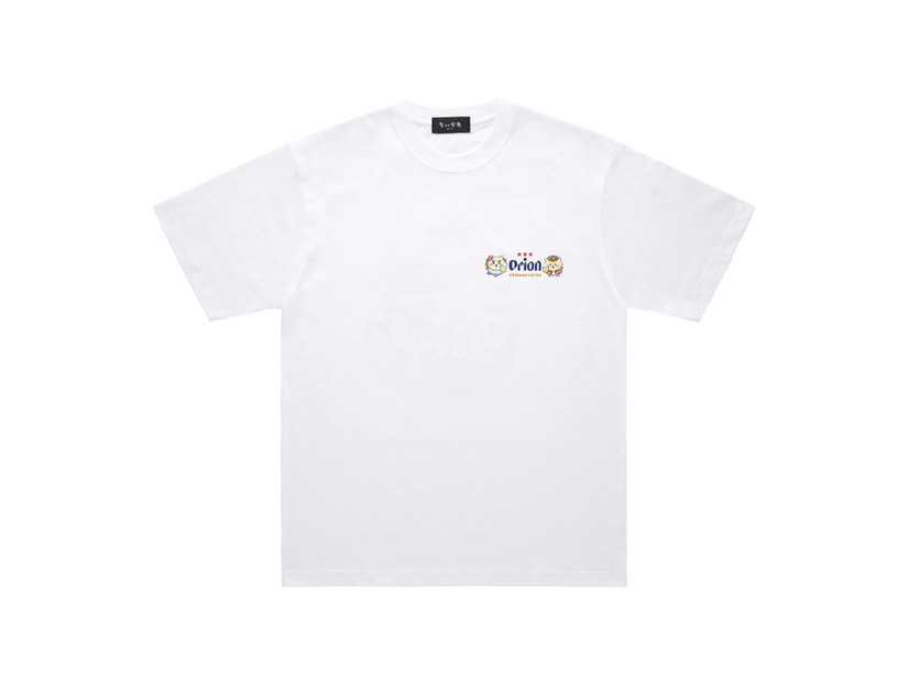 ちいかわ×オリオンビール シーサーのおみやげやさん Tシャツ ホワイト_カンパ～イ／©Orion ©nagano ©nagano / chiikawa committee