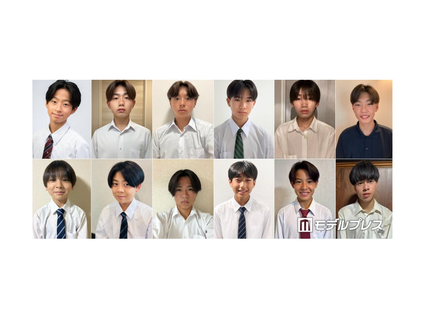 「男子中学生ミスターコン2026」候補者の一部（提供写真）