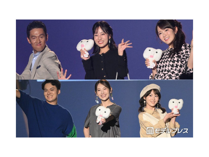 （上段）松岡広忠アナ、高野真子アナ、松友杏樹アナ（下段）小川貴弘アナ、青木美奈実アナ、今井陽菜アナ（C）モデルプレス