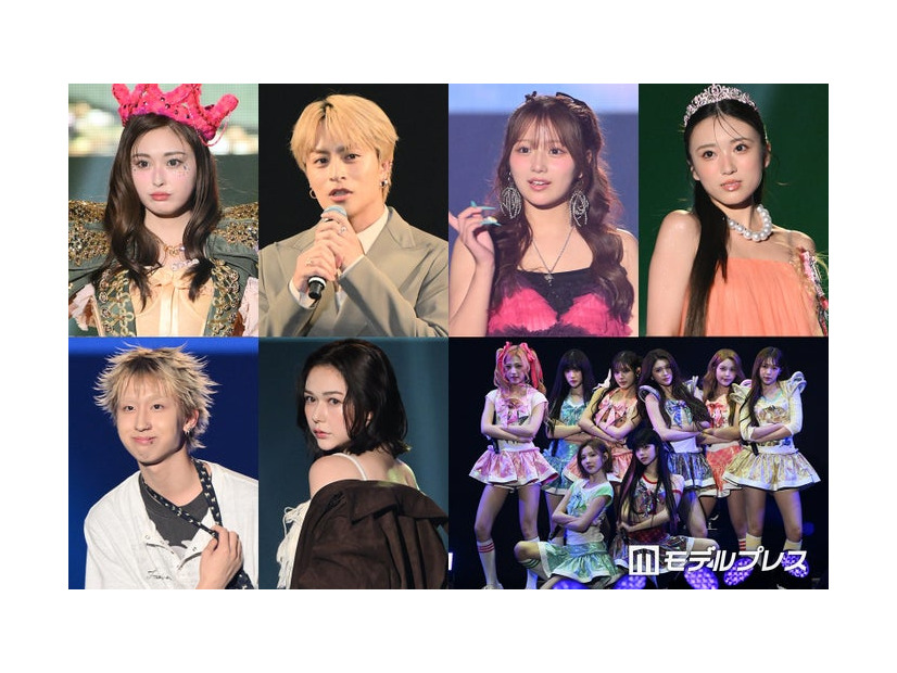 （上段左から）ゆうちゃみ、白濱亜嵐、希空、矢吹奈子（下段左から）MON7A、村重杏奈、Hearts2Hearts（C）モデルプレス