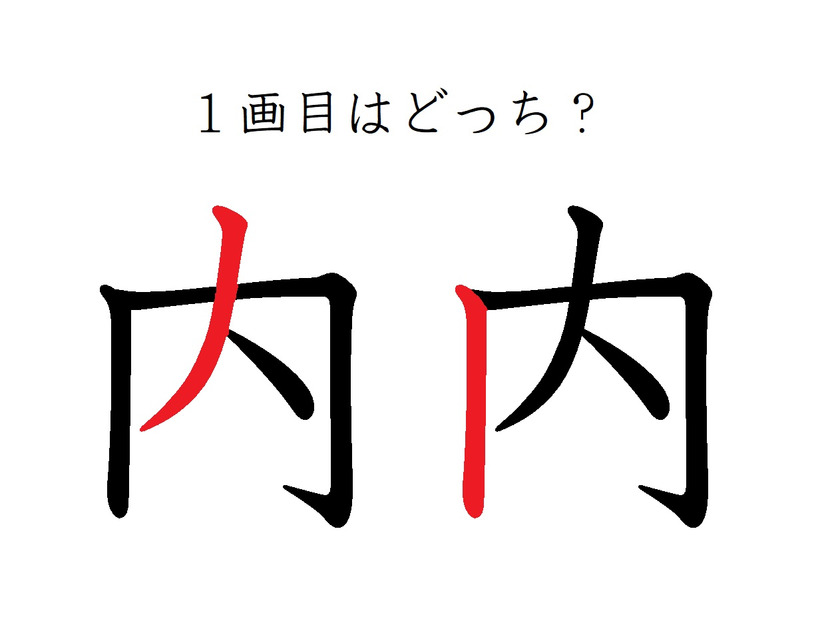 「内」の1画目はどっち？ 意外と間違えているかも！