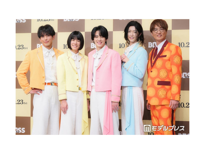 映画『BOSS／ボス』 生アフレコイベントの出席したじん、おヨネ、ケンケン、サカイJr.、酒井一圭（C）モデルプレス