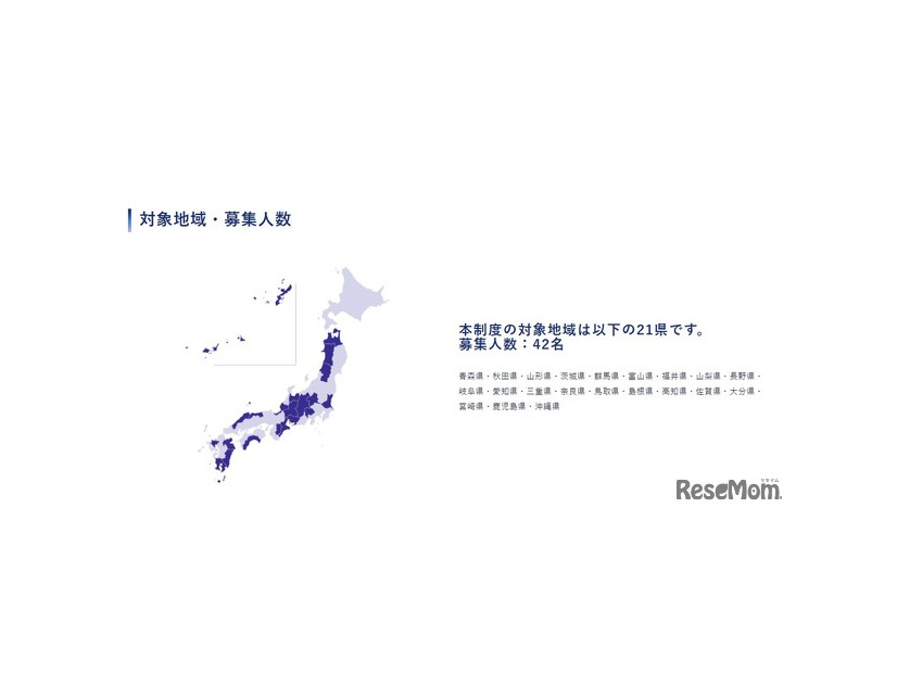 対象地域・募集人数