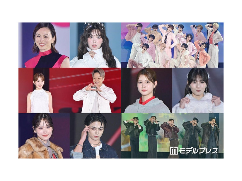 （上段左から）米倉涼子、藤田ニコル、KO1KEYZ、（中段左から）川口葵、武尊、生見愛瑠、小坂菜緒、（下段左から）山下美月、岩瀬洋志、ONE N' ONLY（C）モデルプレス