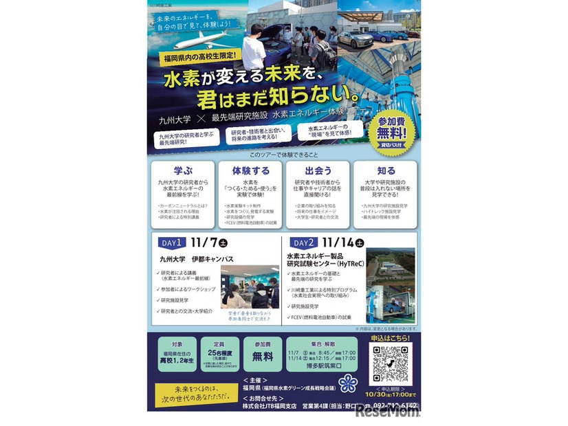 水素エネルギー実践ツアー チラシ